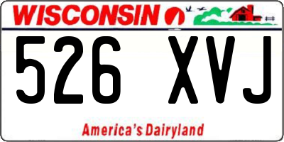 WI license plate 526XVJ