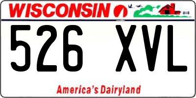 WI license plate 526XVL