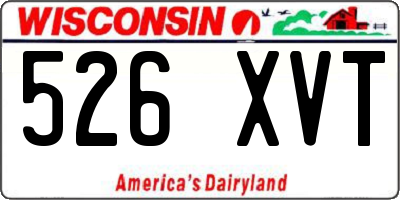 WI license plate 526XVT