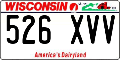 WI license plate 526XVV