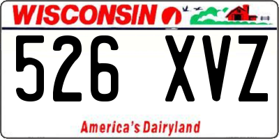 WI license plate 526XVZ