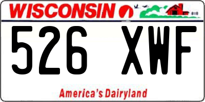 WI license plate 526XWF