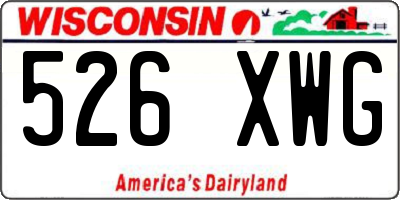 WI license plate 526XWG