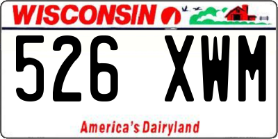WI license plate 526XWM