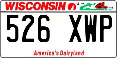 WI license plate 526XWP