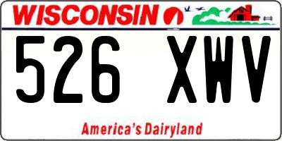 WI license plate 526XWV