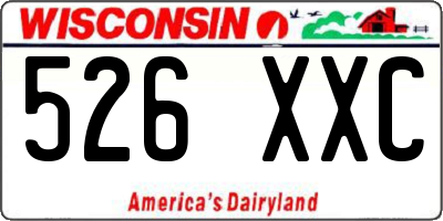 WI license plate 526XXC