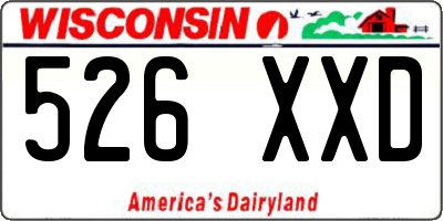 WI license plate 526XXD
