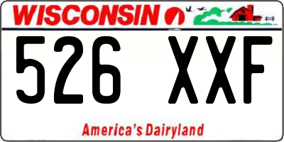 WI license plate 526XXF