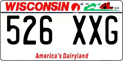 WI license plate 526XXG
