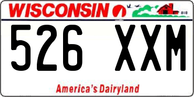 WI license plate 526XXM