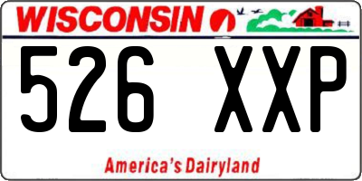 WI license plate 526XXP
