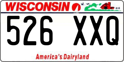 WI license plate 526XXQ
