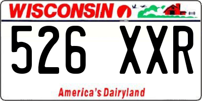 WI license plate 526XXR