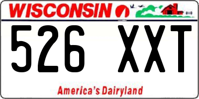 WI license plate 526XXT