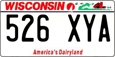 WI license plate 526XYA