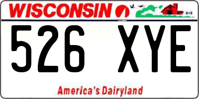 WI license plate 526XYE
