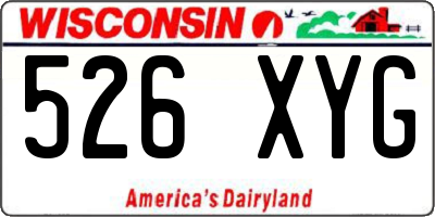 WI license plate 526XYG