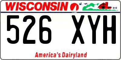 WI license plate 526XYH