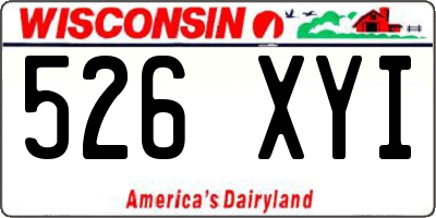 WI license plate 526XYI