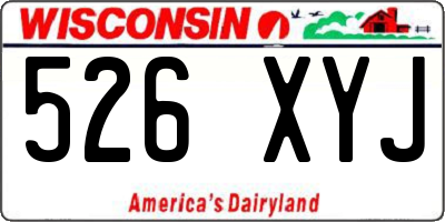 WI license plate 526XYJ