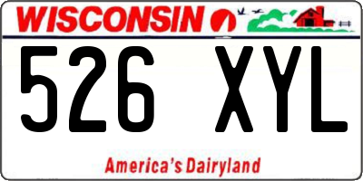 WI license plate 526XYL