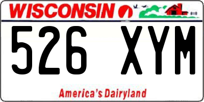 WI license plate 526XYM
