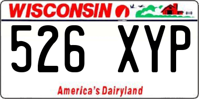 WI license plate 526XYP