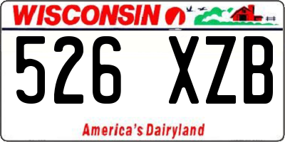 WI license plate 526XZB