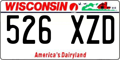 WI license plate 526XZD