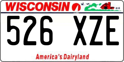 WI license plate 526XZE