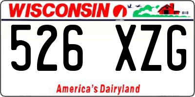 WI license plate 526XZG