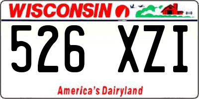 WI license plate 526XZI