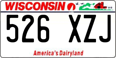 WI license plate 526XZJ