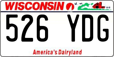 WI license plate 526YDG