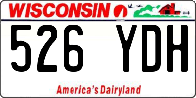 WI license plate 526YDH