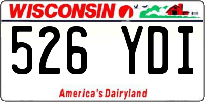 WI license plate 526YDI