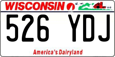 WI license plate 526YDJ