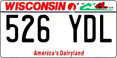 WI license plate 526YDL