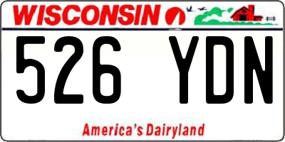 WI license plate 526YDN