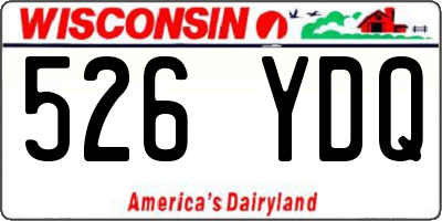 WI license plate 526YDQ