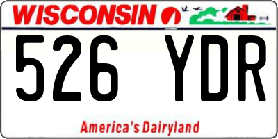 WI license plate 526YDR