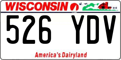 WI license plate 526YDV