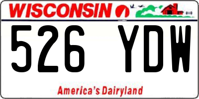 WI license plate 526YDW