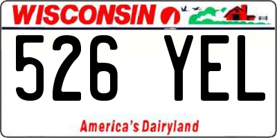 WI license plate 526YEL