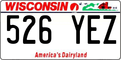 WI license plate 526YEZ