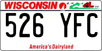 WI license plate 526YFC