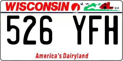 WI license plate 526YFH