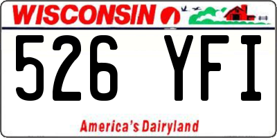 WI license plate 526YFI