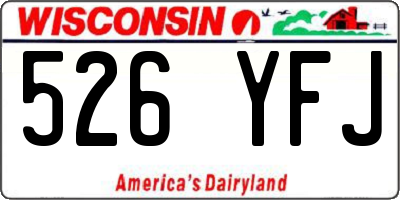 WI license plate 526YFJ